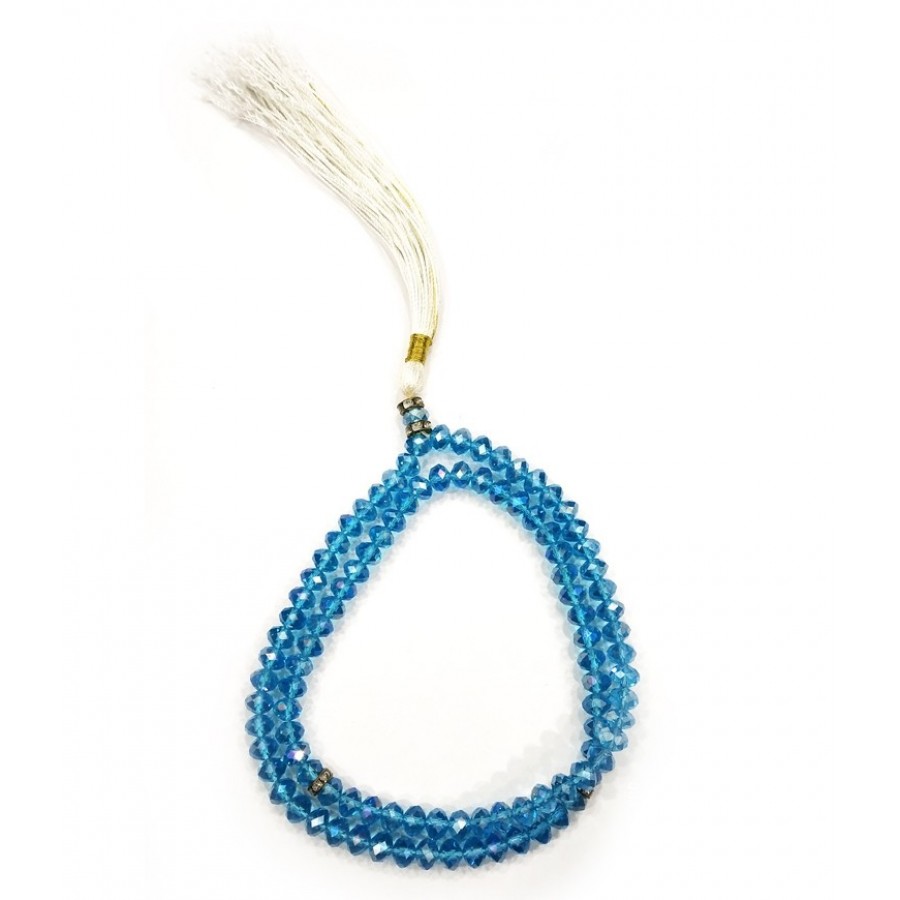 Sky Blue Crystal 33 Beads Tasbih / Zikr Tasbih TS-46